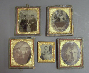 Appraisal: A collection of Victorian and later ambrotypes all depicting various