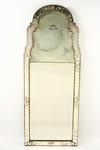 Appraisal: MIRROR - Late th C Venetian glass mirror with wooden