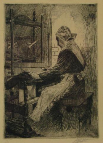 Appraisal: Louis Oscar Griffith IN - x etching signed lower right