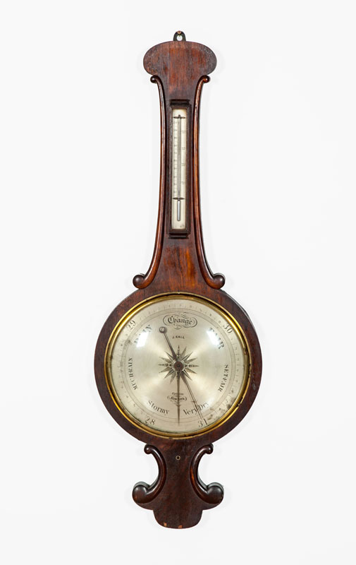 Appraisal: VICTORIAN MAHOGANY BAROMETER J GALL OPTICIAN NY x in Estimate