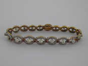 Appraisal: A fine early th century pearl ruby and diamond bracelet