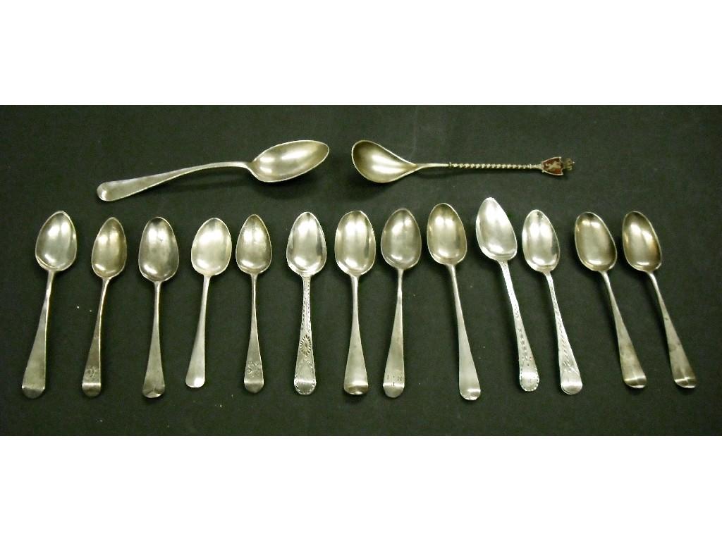 Appraisal: Quantity of antique and later teaspoons of various styles and