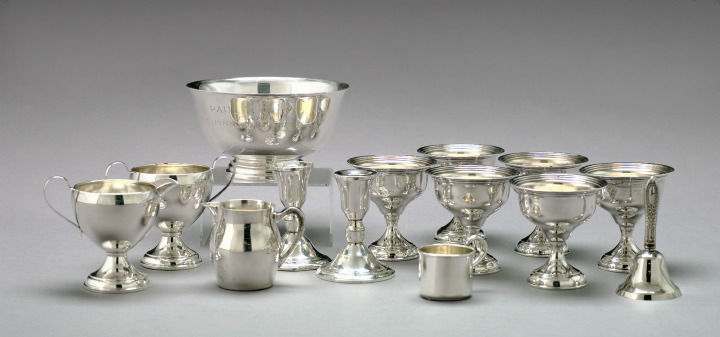 Appraisal: Fourteen Pieces of Sterling Silver Hollowware consisting of a set