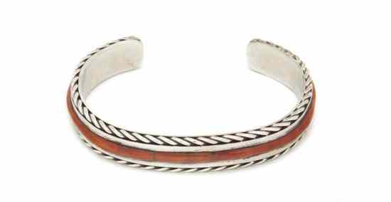 Appraisal: A Navajo Sterling Silver Cuff Bracelet Jimmy King Jr with