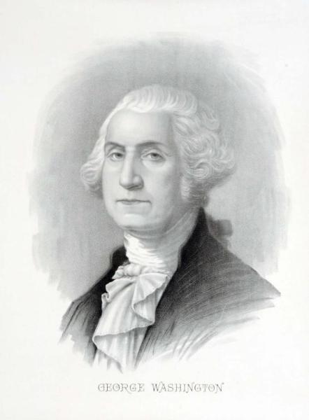 Appraisal: Paper Lithographs of George Martha Washington Description Circa Very bright