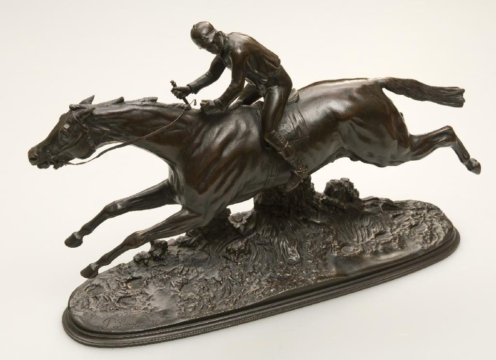 Appraisal: PIERRE LENORDEZ - PATINATED BRONZE MODEL OF A HORSE AND