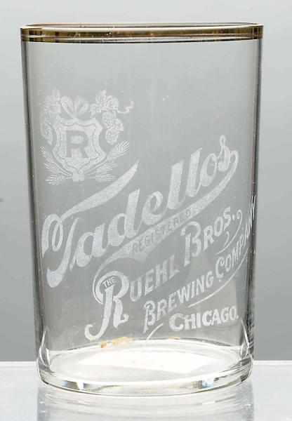 Appraisal: Tadellos Ruehl Bros Acid-Etched Beer Glass Solid example with light