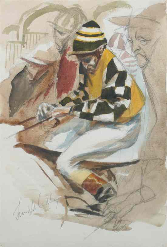 Appraisal: FRANK NELSON ASHLEY American b JOCKEY signed lower left Watercolor