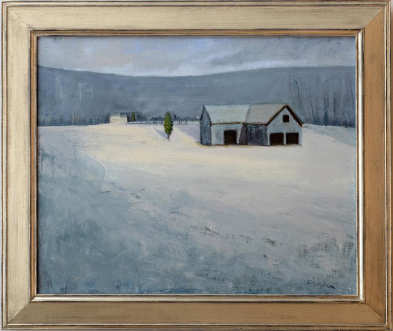 Appraisal: SUSAN RAND BLUE LANDSCAPE IN WINTER Oil on canvas signed