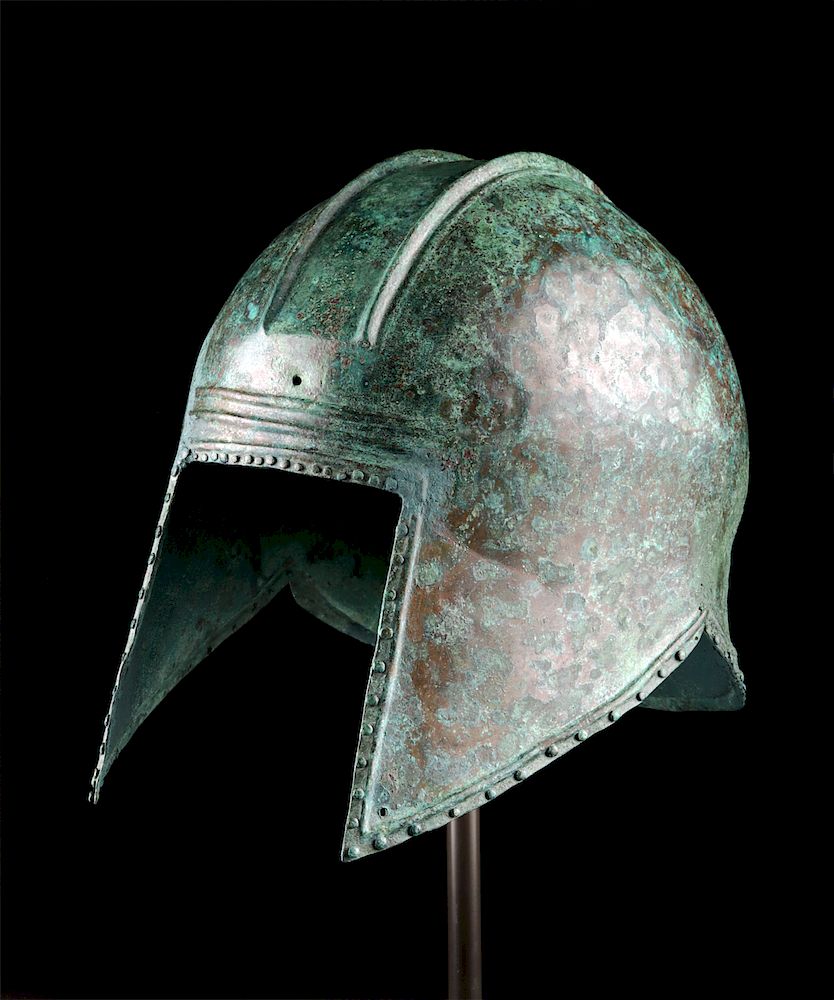 Appraisal: Published Greek Illyrian Bronze Hoplite Helmet Northwestern Greece ca late