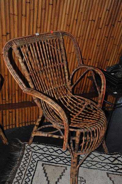 Appraisal: A VINTAGE CANE ARMCHAIR