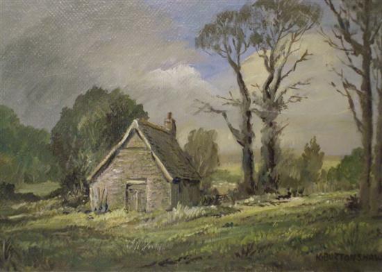 Appraisal: Keith Burtonshaw five oils on board of unknown English cottages