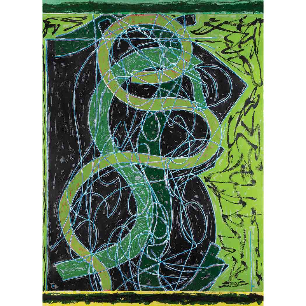 Appraisal: Frank Stella IMOLA FIVE II TYLER Hand-colored color relief-printed woodcut