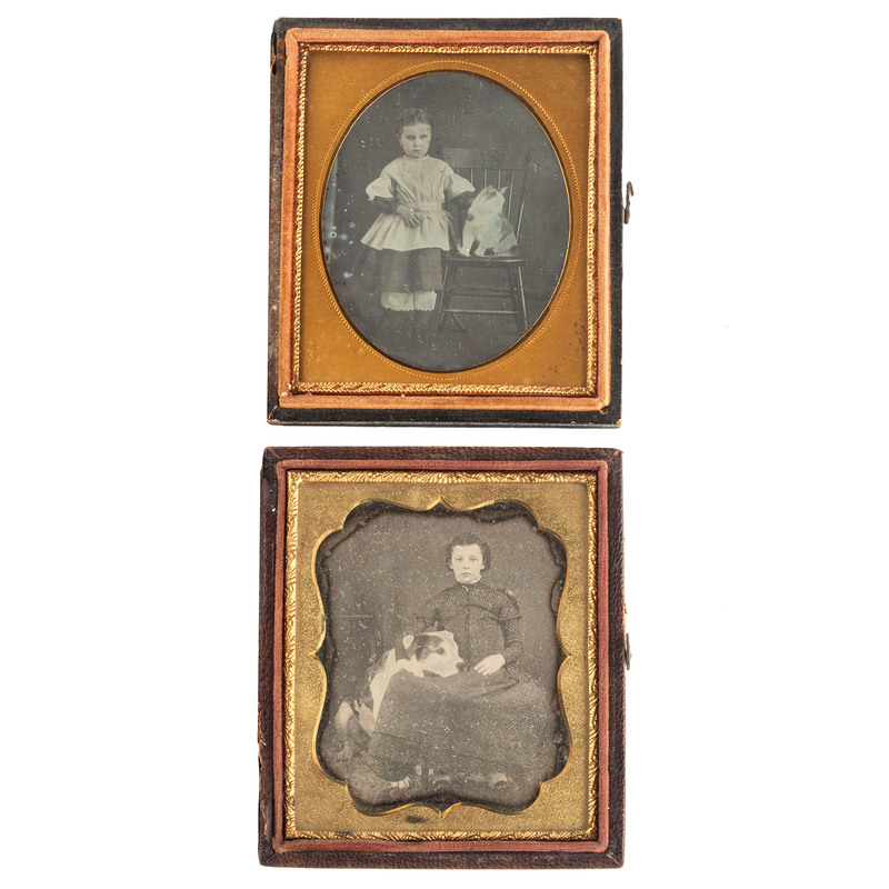 Appraisal: EARLY PHOTOGRAPHY A group of sixth plate daguerreotypes incl young