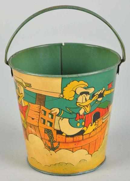 Appraisal: Tin Litho Walt Disney Ohio Art Sand Pail Description American