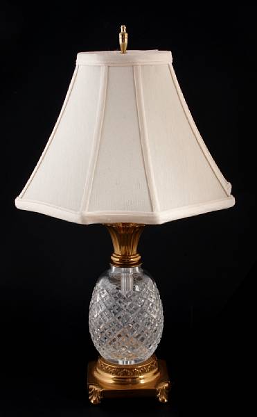 Appraisal: A pair of Waterford crystal pineapple form table lamps height