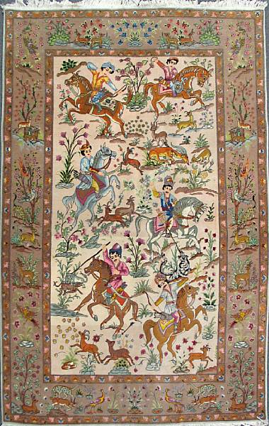 Appraisal: A Tabriz carpet size approximately ft in x ft in