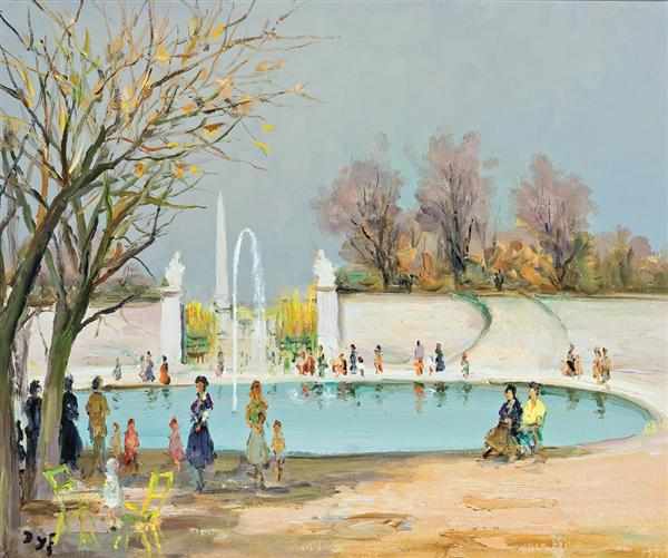 Appraisal: MARCEL DYF French - ''Bassin des Tuileries Paris'' c oil