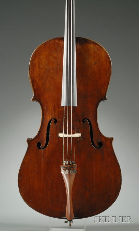 Appraisal: Composite Violoncello labeled JANUARIUS GAGLIANUS length of one-piece back in