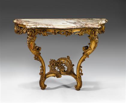 Appraisal: Louis XV style giltwood console tablelate th century