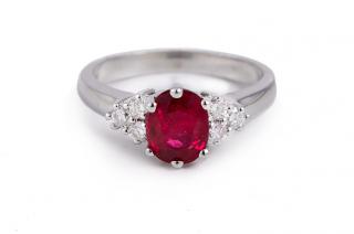 Appraisal: Orogi Ruby and Diamond Ring Orogi ruby and diamond ring