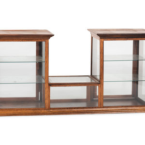 Appraisal: An Oak Frame Store Display Case th Century Height x