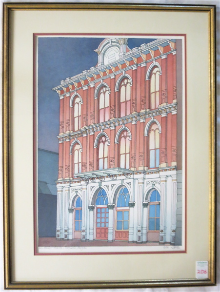 Appraisal: JAMES MACKO HAND COLORED LITHOGRAPH ON PAPER Oregon Washington born