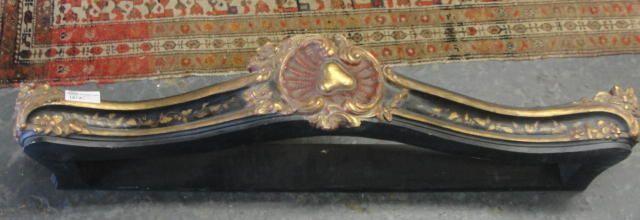 Appraisal: Italian Paint Decorated Wood Bed Crown From a Queens NY