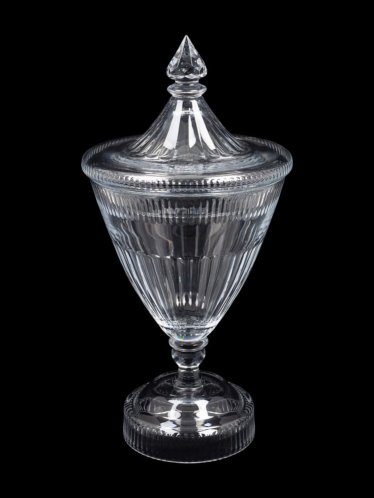 Appraisal: A William Yeoward Cut-Glass Covered Urn Height x diameter inches