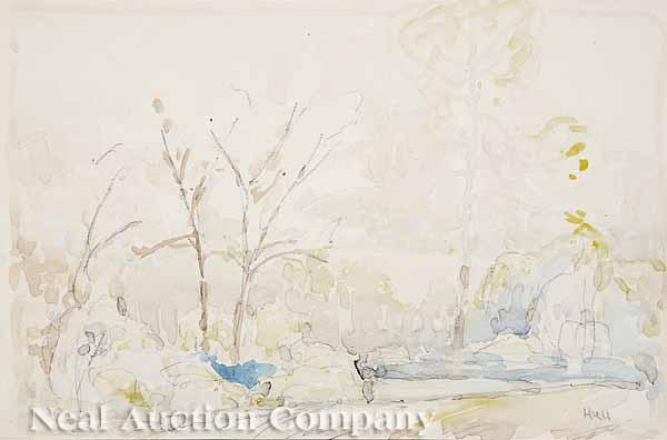 Appraisal: Marie Atkinson Hull American Mississippi - The Woods preparatory sketch