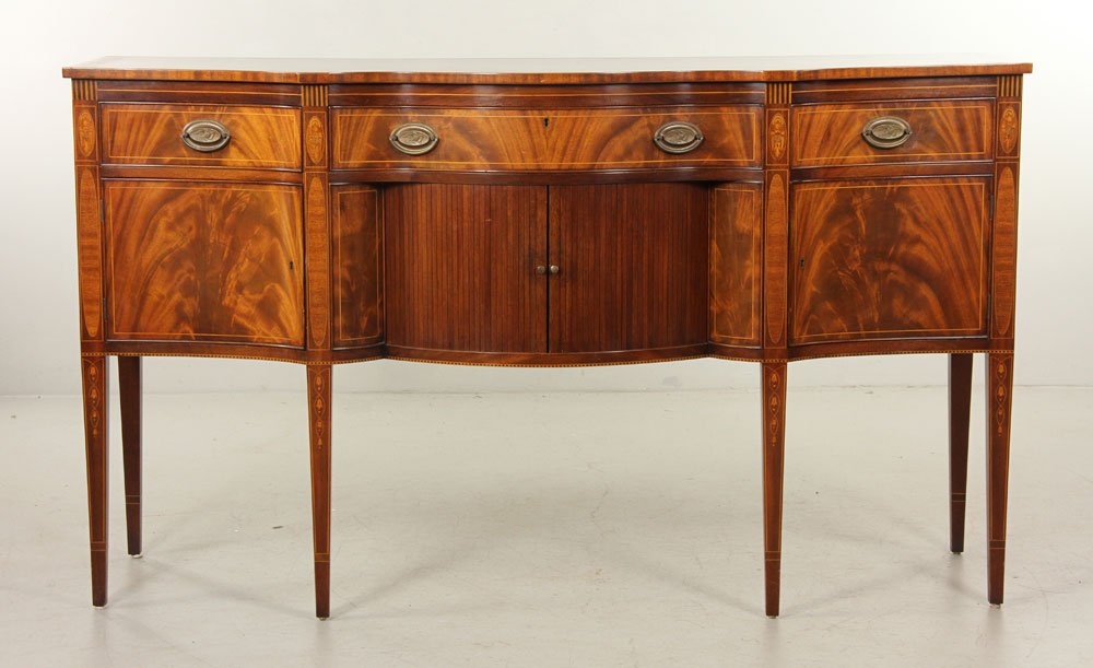 Appraisal: - Early th C Flame Mahogany Sideboard Early th century