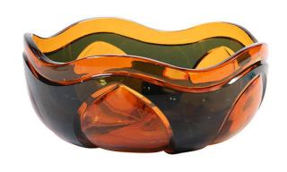 Appraisal: Italian art glass low bowl Italian art glass low bowl