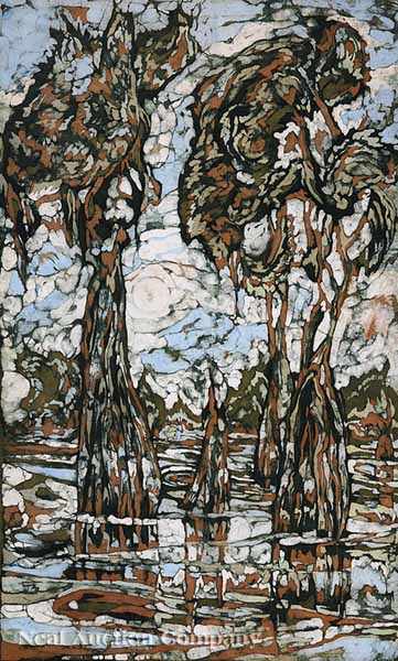 Appraisal: Southern School late th c Cypress Trees on the Bayou