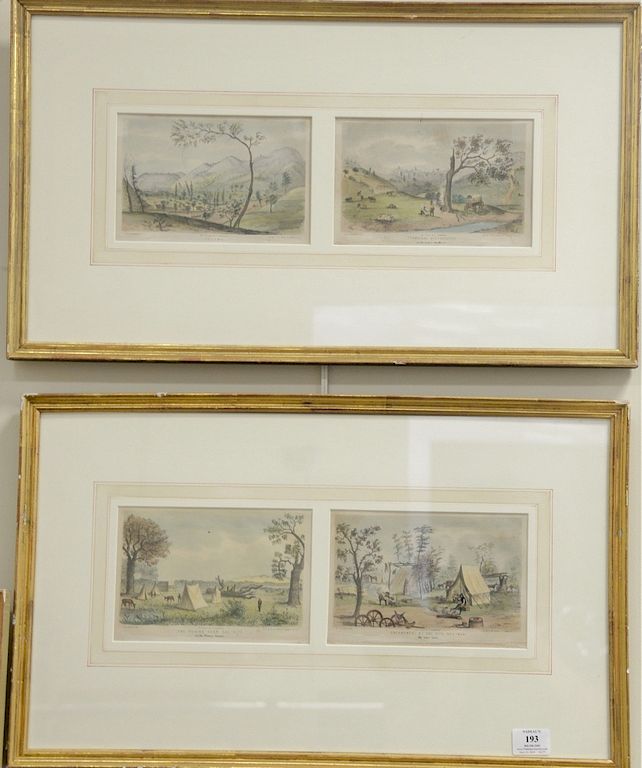 Appraisal: Group to include ten framed lithographs to include seven double