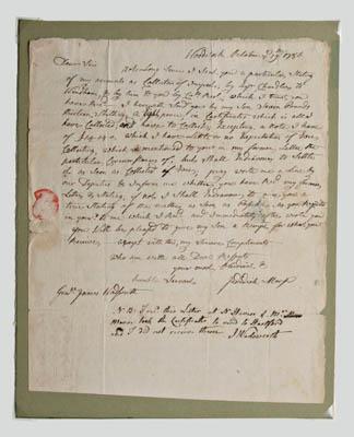 Appraisal: Jedediah Morse Connecticut history six items -line autograph letter to