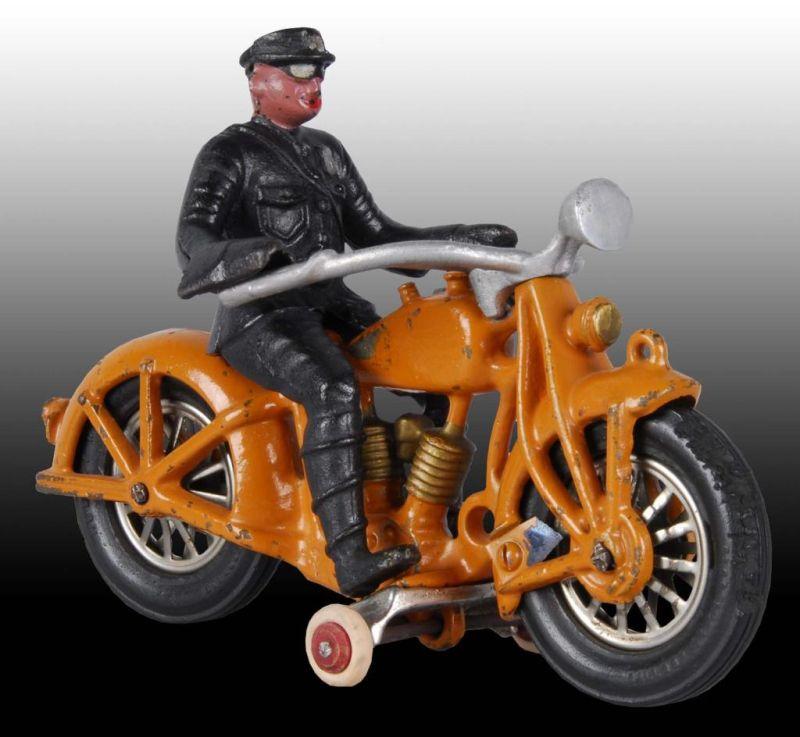 Appraisal: Cast Iron Hubley-Hubley Motorcycle Toy Description Demountable base and policeman