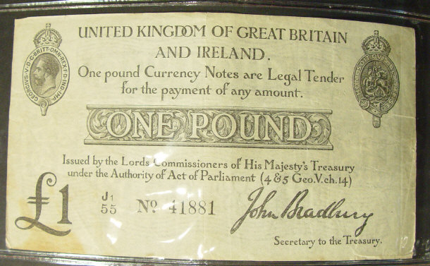 Appraisal: Album of predominantly British banknotes including a UK and Ireland