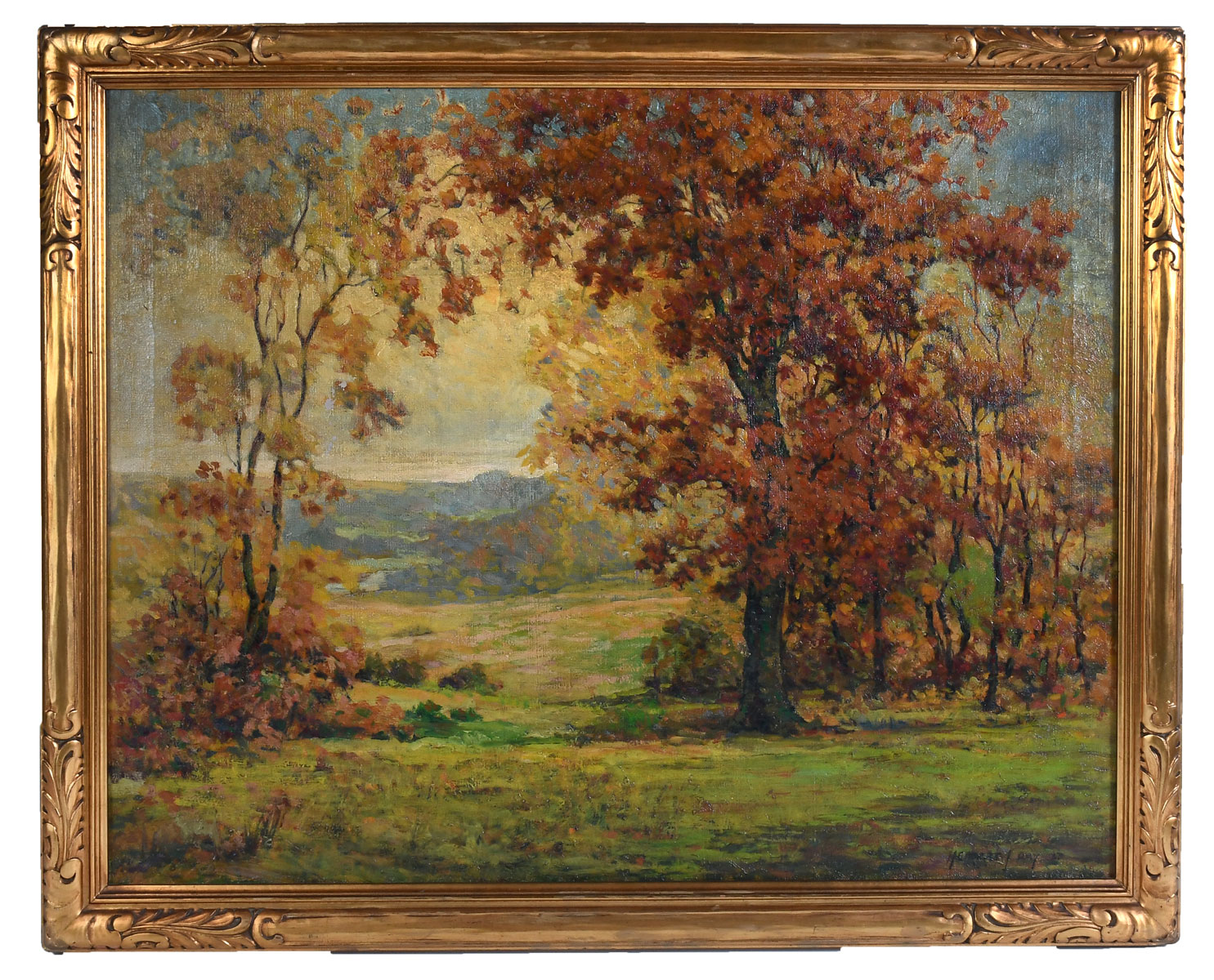 Appraisal: DAY Herbert J American British - Autumnal Landscape Oil Canvas