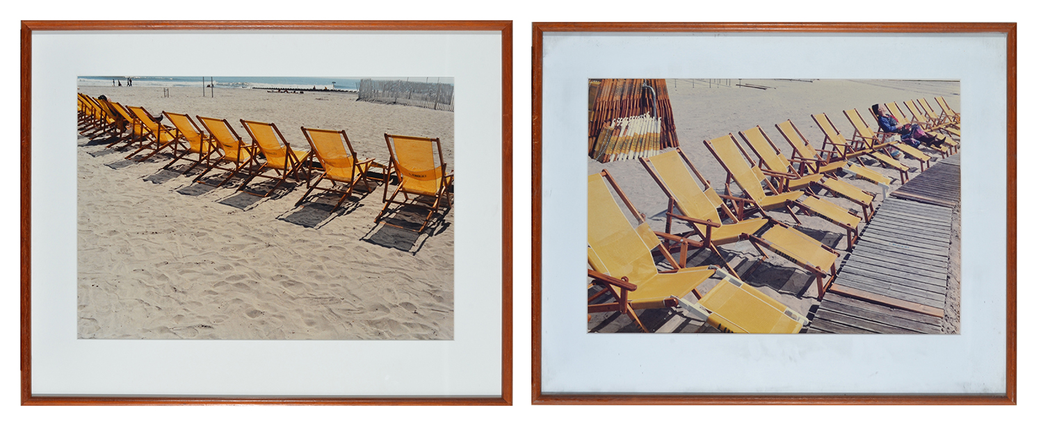 Appraisal: A PAIR OF COLOUR PHOTOGRAPH OF BEACH SCENES FRAMED GLAZED