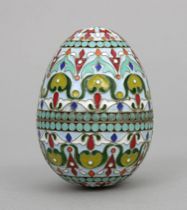 Appraisal: A Second Russian Enameled Egg by Dmitri Aleksandrov Pastukhov St