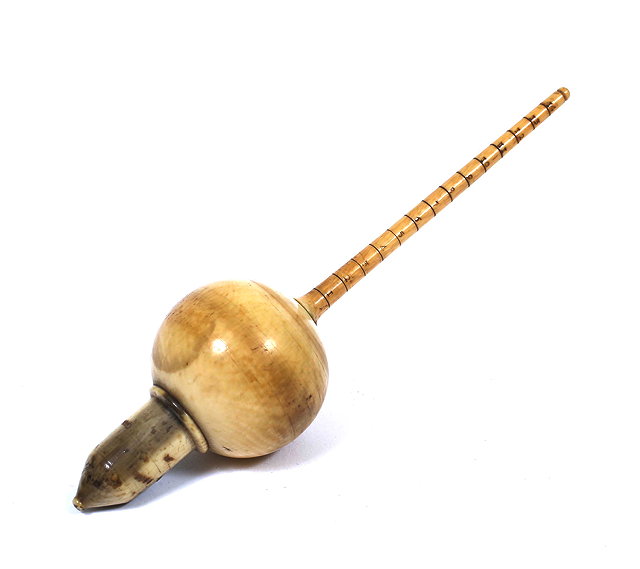 Appraisal: AN TH CENTURY BOYLE PATTERN TURNED IVORY HYDROMETER in two