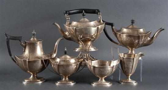 Appraisal: American sterling silver six-piece coffee and tea set Gorham dated