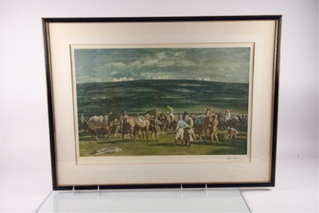 Appraisal: Framed Print Before the Race Cheltenham By Sir Alfred Munnings