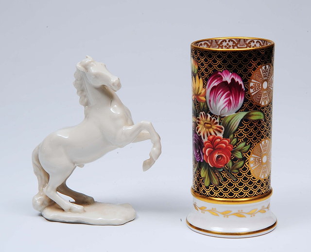 Appraisal: A Spode spill vase th Centurypainted in the regency pattern