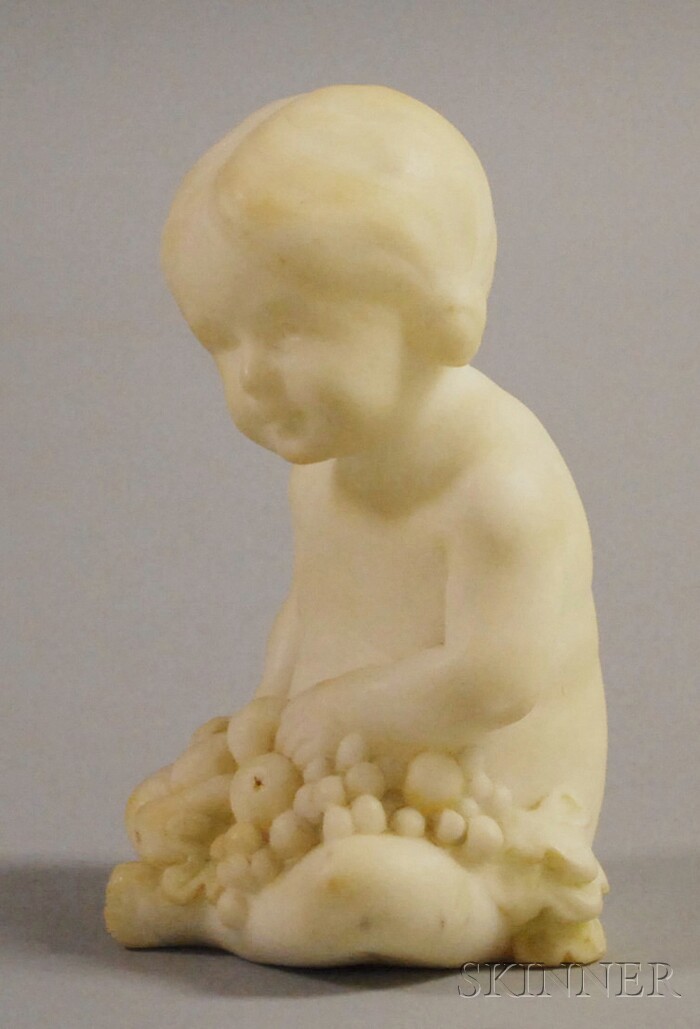 Appraisal: Small Late th Century German Carved Marble Figure of a