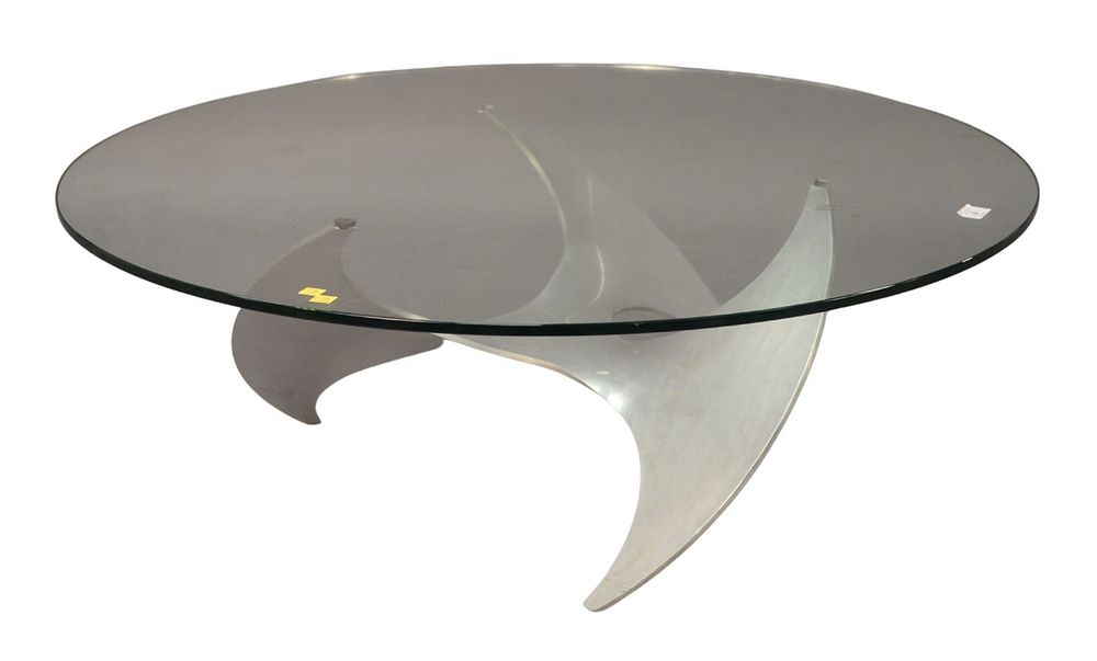 Appraisal: Kurt Hesterberg Propeller Coffee Table height inches diameter inches Kurt