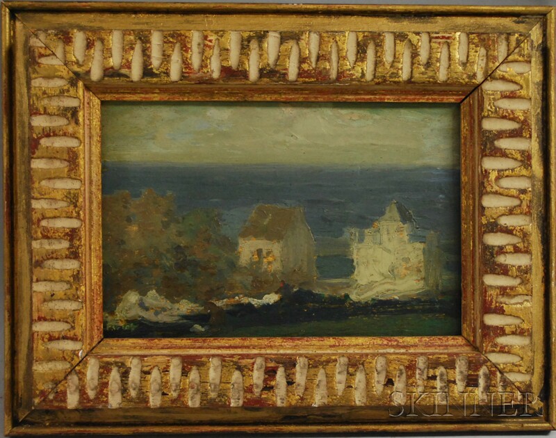 Appraisal: Richard Blossom Farley American - Coastal View with Houses Signed