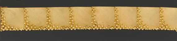 Appraisal: GOLD BRACELET Yellow gold g Decorative broad bracelet of fine