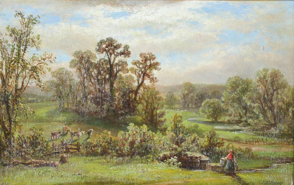 Appraisal: WILLIAM MASON BROWN AMERICAN - PASTORAL LANDSCAPE Oil on canvas