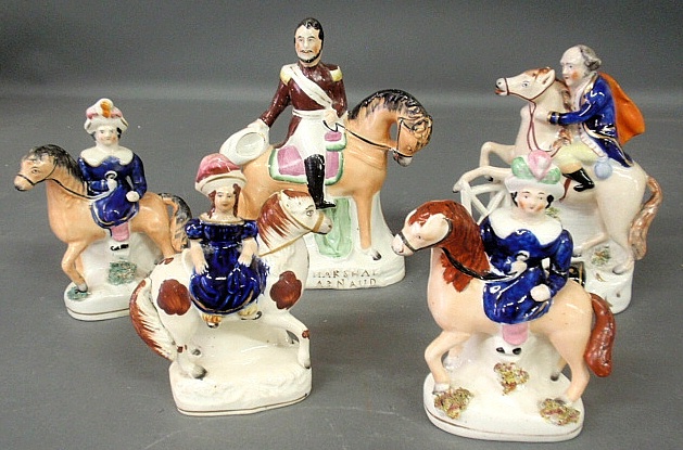 Appraisal: - Five Staffordshire figures c incl the Royal children on